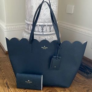 Kate Spade Lily Avenue Carrigan Tote W/ Matching Wallet Black